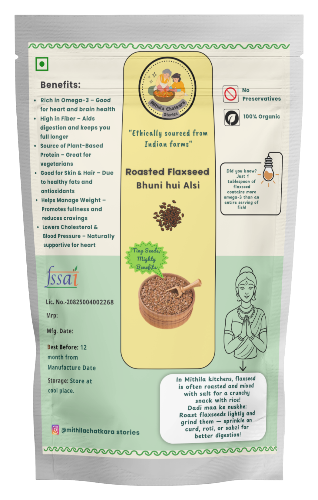 Roasted Flaxseed Bhuni Alsi